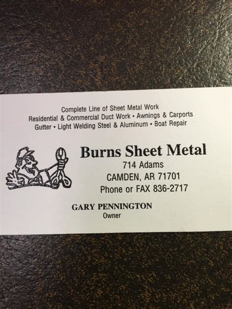 burns sheet metal camden ar